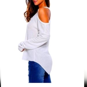 Off Shoulder Loose casual Knitted pullover Sweater
